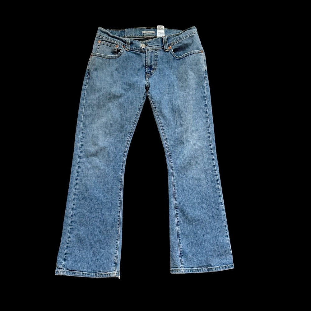 Y2K Levis 542 Low Rise Flare Jeans 12M Medium Wash Blue Denim Flap Pocket